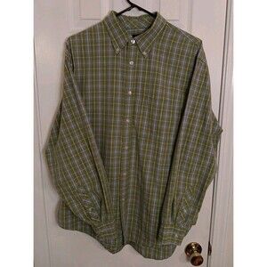 Mens Arrow Long Sleeve Button Down Shirt Large Check Pattern
